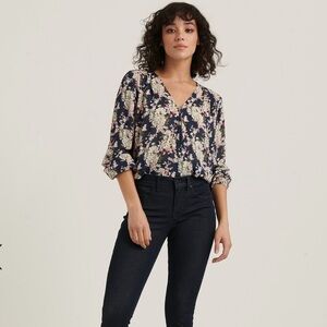 Lucky Brand Sawyer Floral Wrap Top